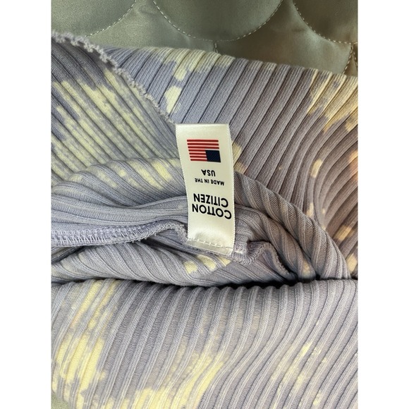 Cotton Citizen Ibiza Tie Dye Purple Sexy Ribbed Tank T Shirt Dress Size LG. Y2K - Picture 9 of 10